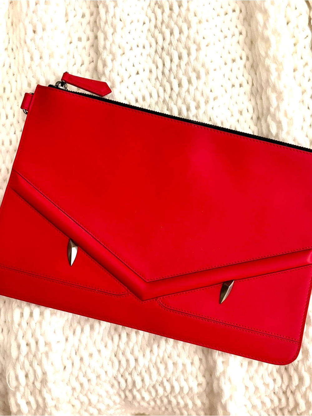 Fendi - Flat Pouch/Bugs/Calf Leather